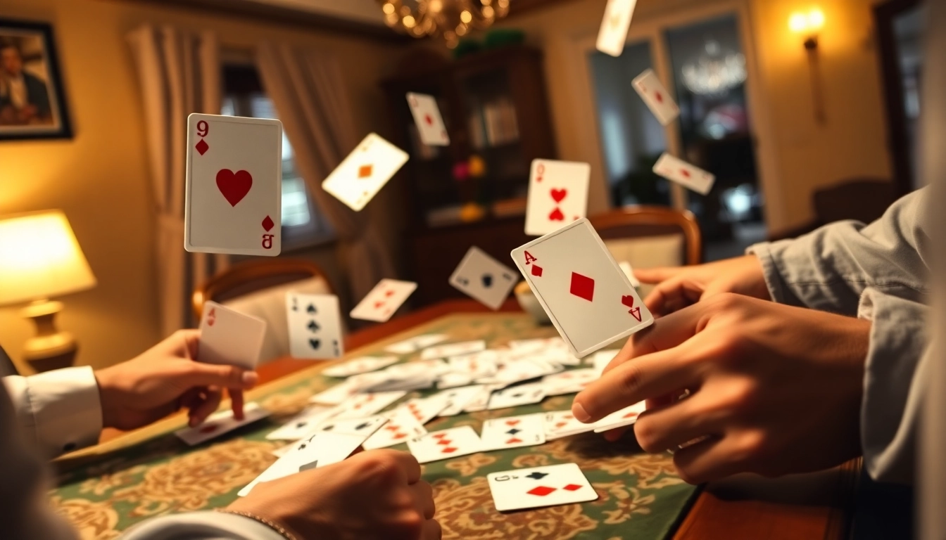 Engage in the thrilling Rummy Wealth game with colorful cards and a vibrant atmosphere.