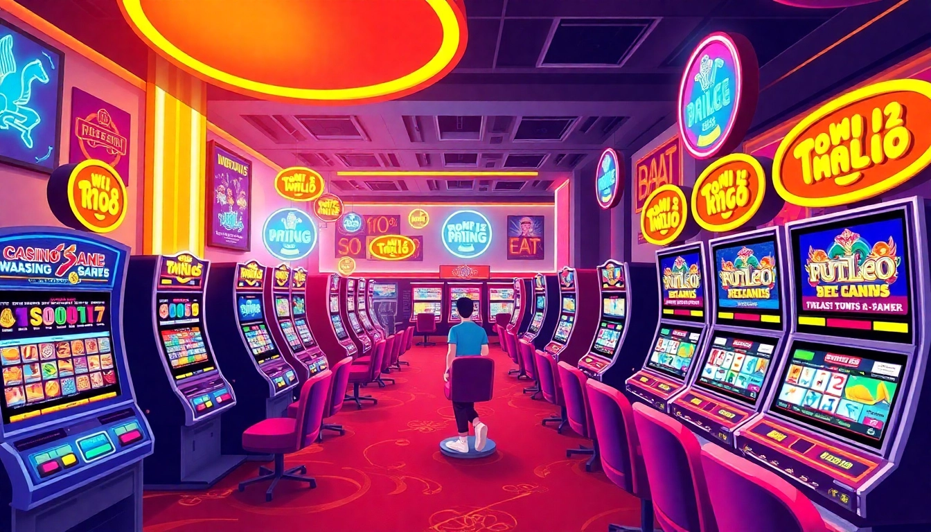 Experience thrilling สล็อต168 gaming with vibrant slot machines and an inviting atmosphere.