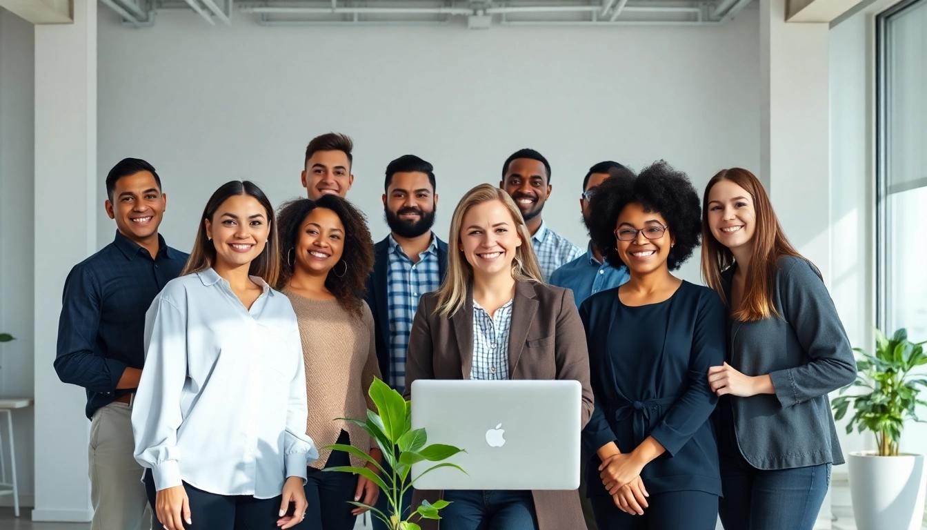 Engage with company headshots featuring a diverse team in a modern office setting showcasing professionalism and unity.