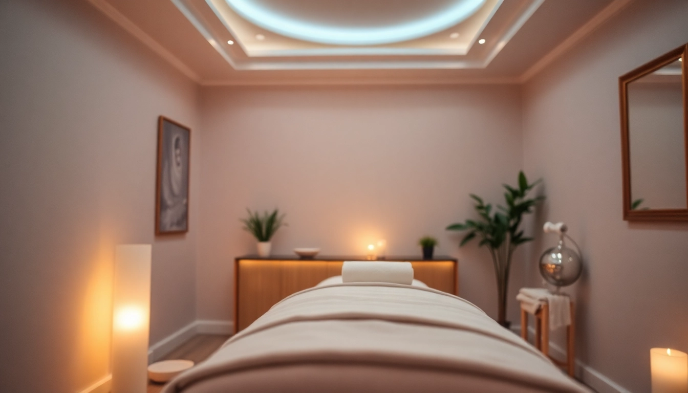 Behandlung in einer Spa-Umgebung mit entspannender Atmosphäre und sanfter Beleuchtung.