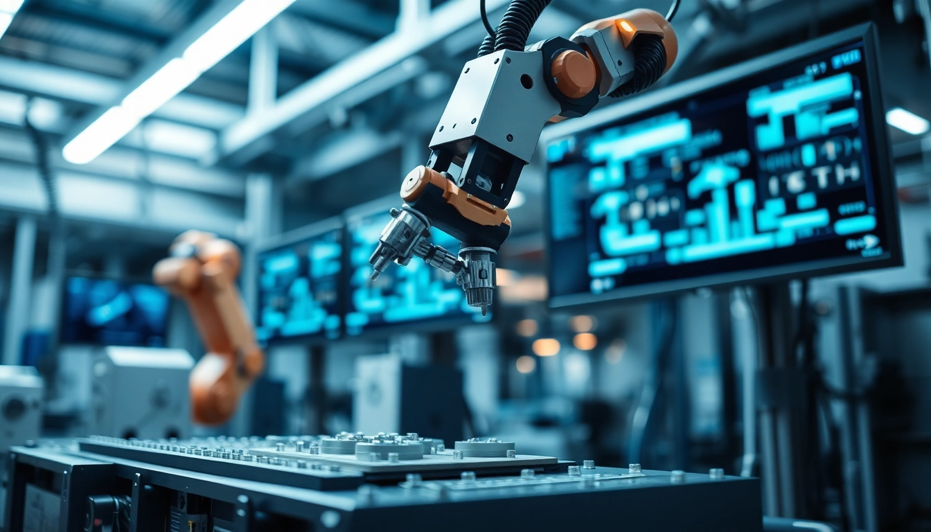 Demonstrating machine vision technology in an industrial process with robotic automation.