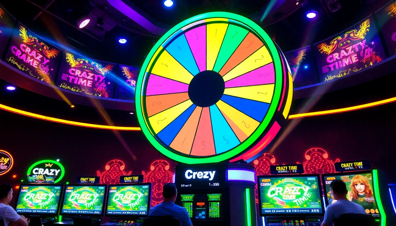 Engaging Crazy Time statistiche displayed during an exciting game session in a lively casino.