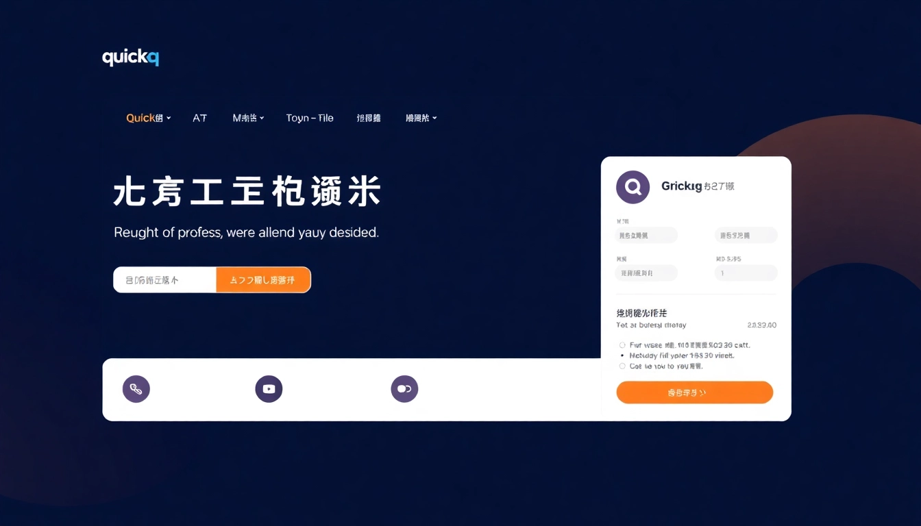 Visit the quickq官网 to see its modern interface and user-friendly design showcasing essential features.