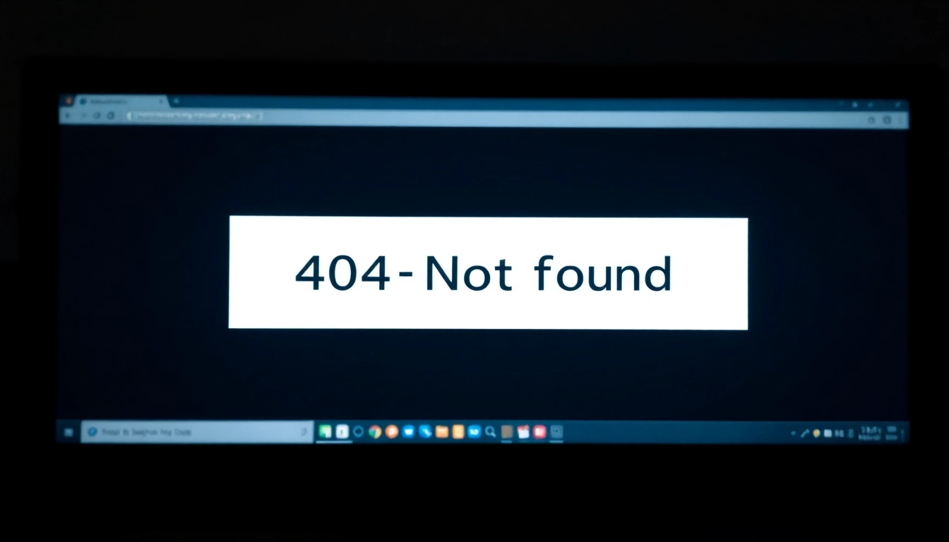 The 404 Not Found error screen showcases line下载電腦版 on a desktop with an engaging design, emphasizing user frustration.