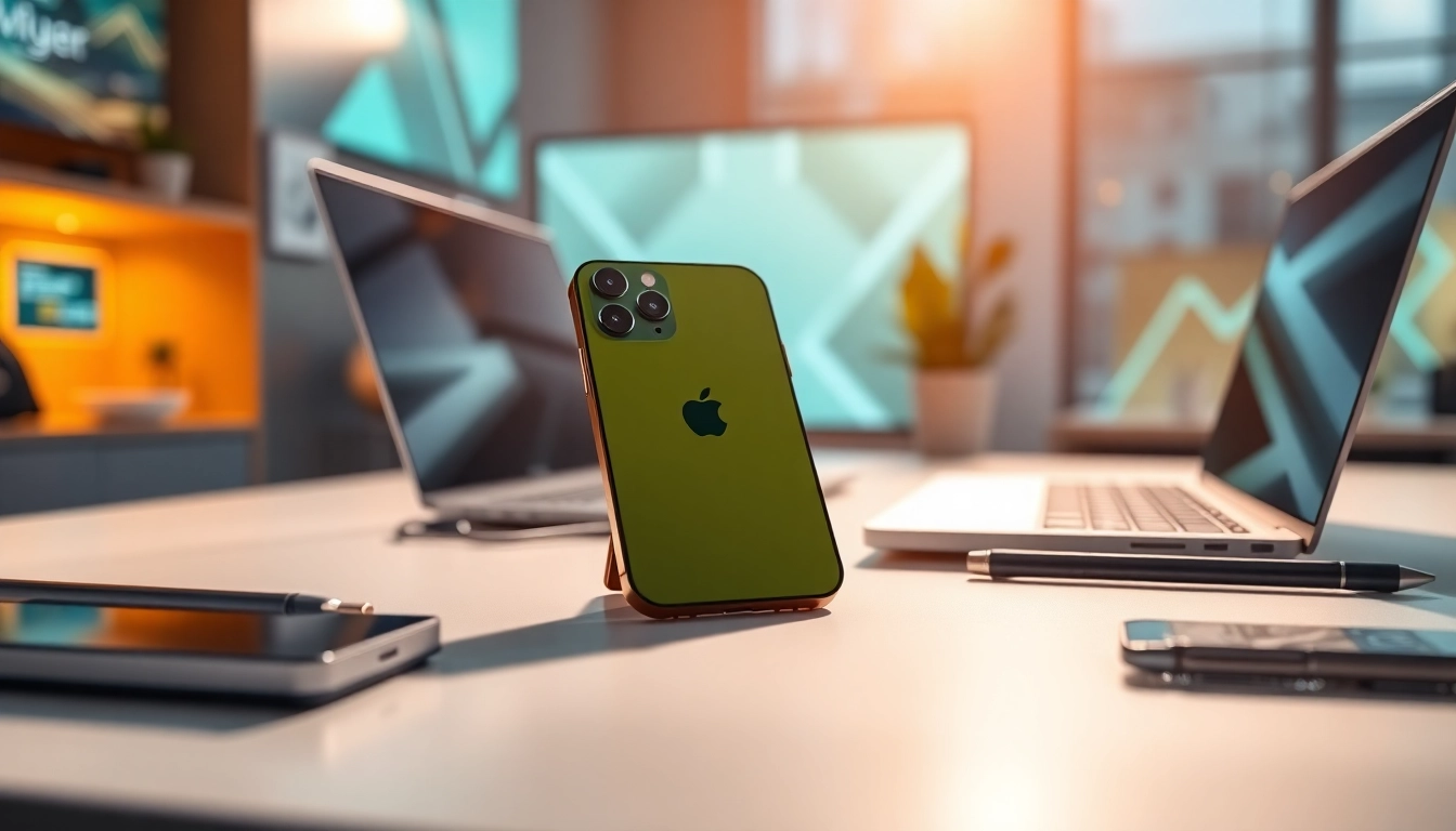 Buy iPhone 16 Pro Max displayed professionally on a desk, highlighting its premium features.