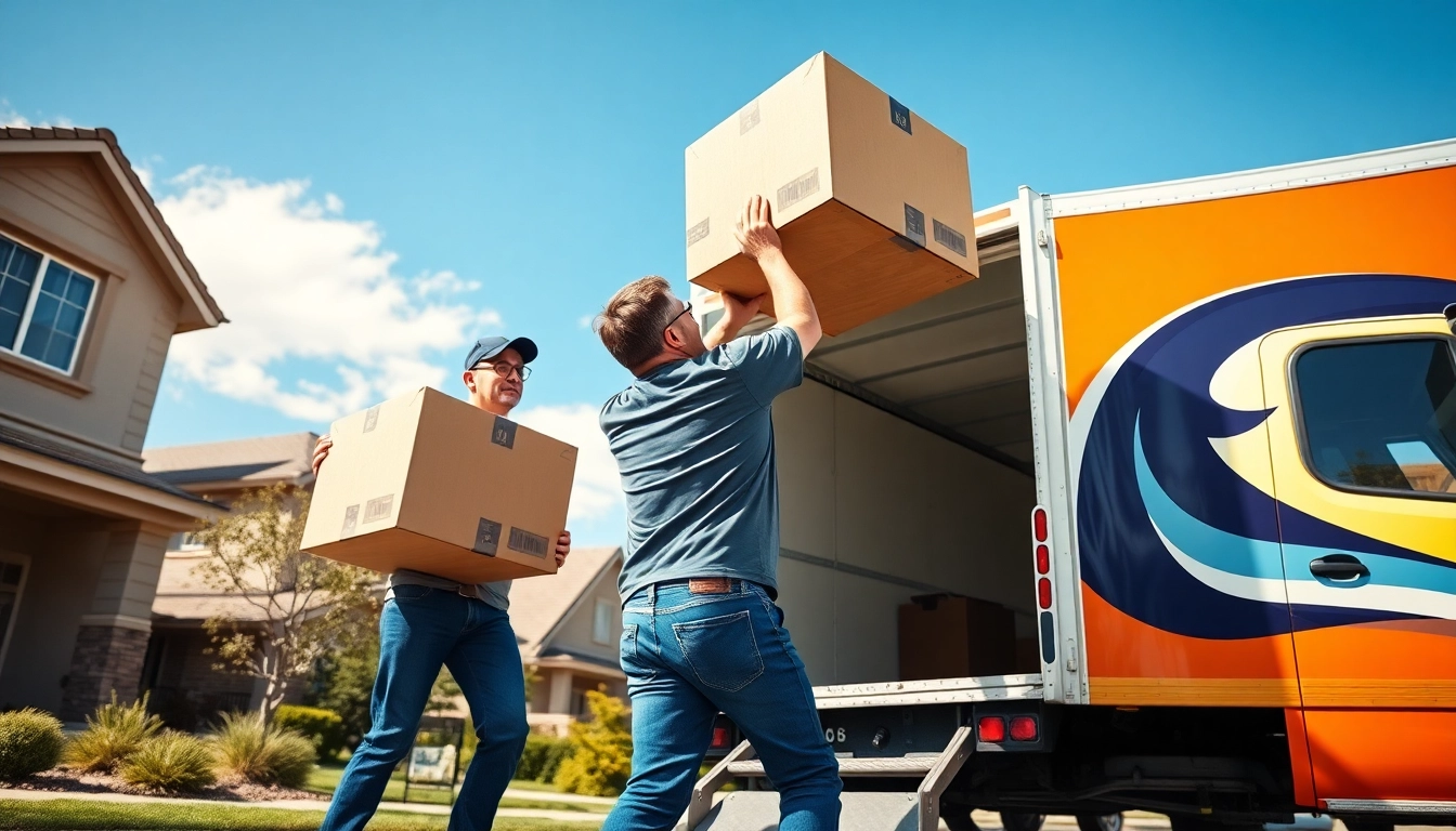 Strong movers lifting boxes into a truck, showcasing reliable Cheap movers in action.