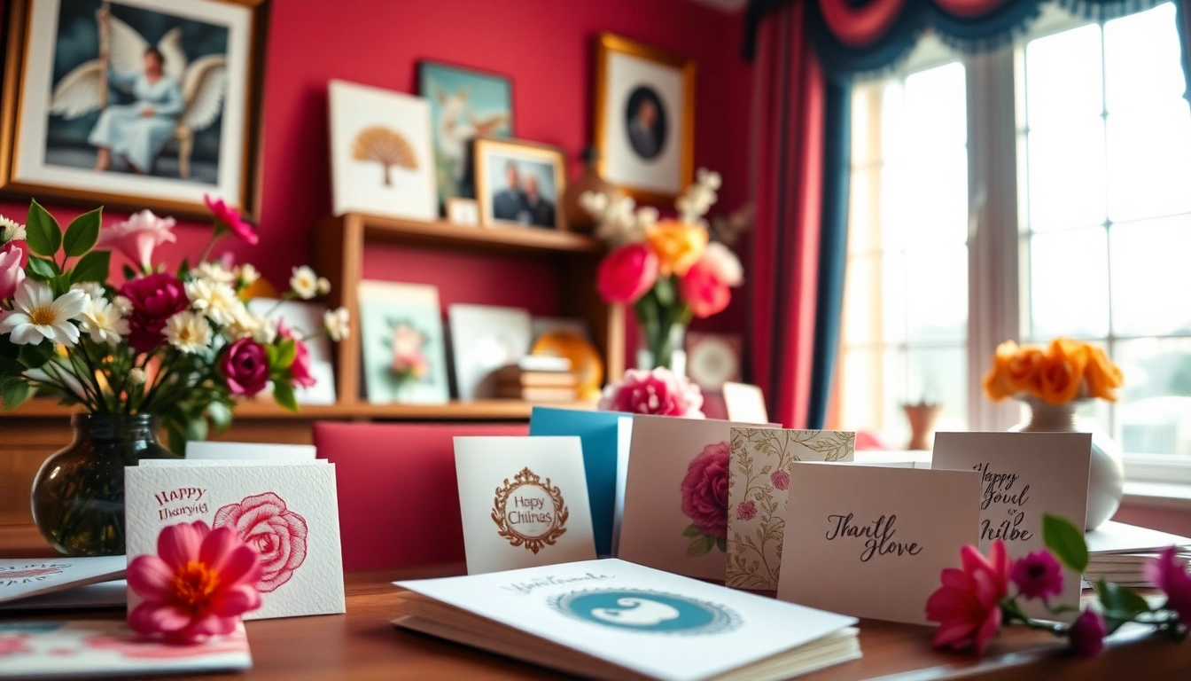 Creating personalised greeting cards same day with unique designs and heartfelt messages.