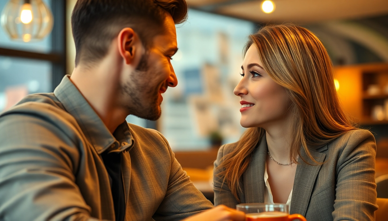 Couple fostering communication in relationships by sharing thoughts over coffee in an intimate café setting.