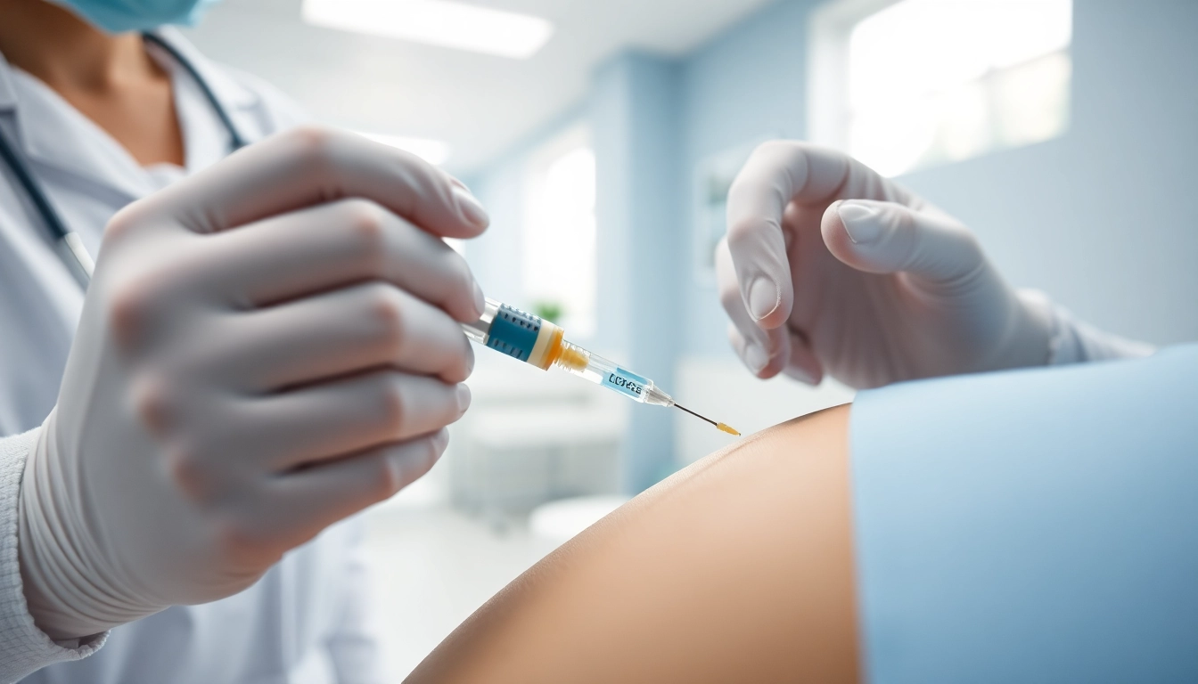 Administering Injectable Weight Loss treatment in a professional medical environment