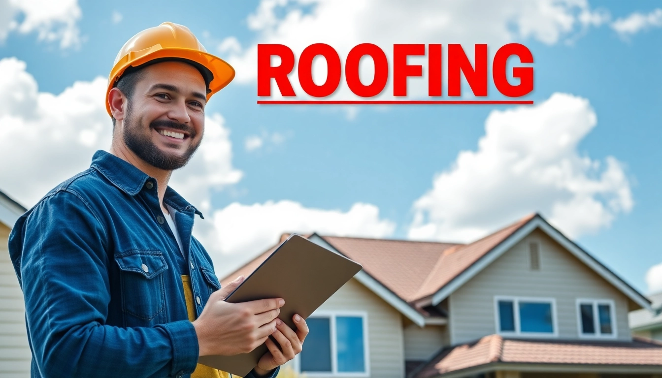Inspecting roofing in Vancouver Wa with a contractor and a beautiful house background.