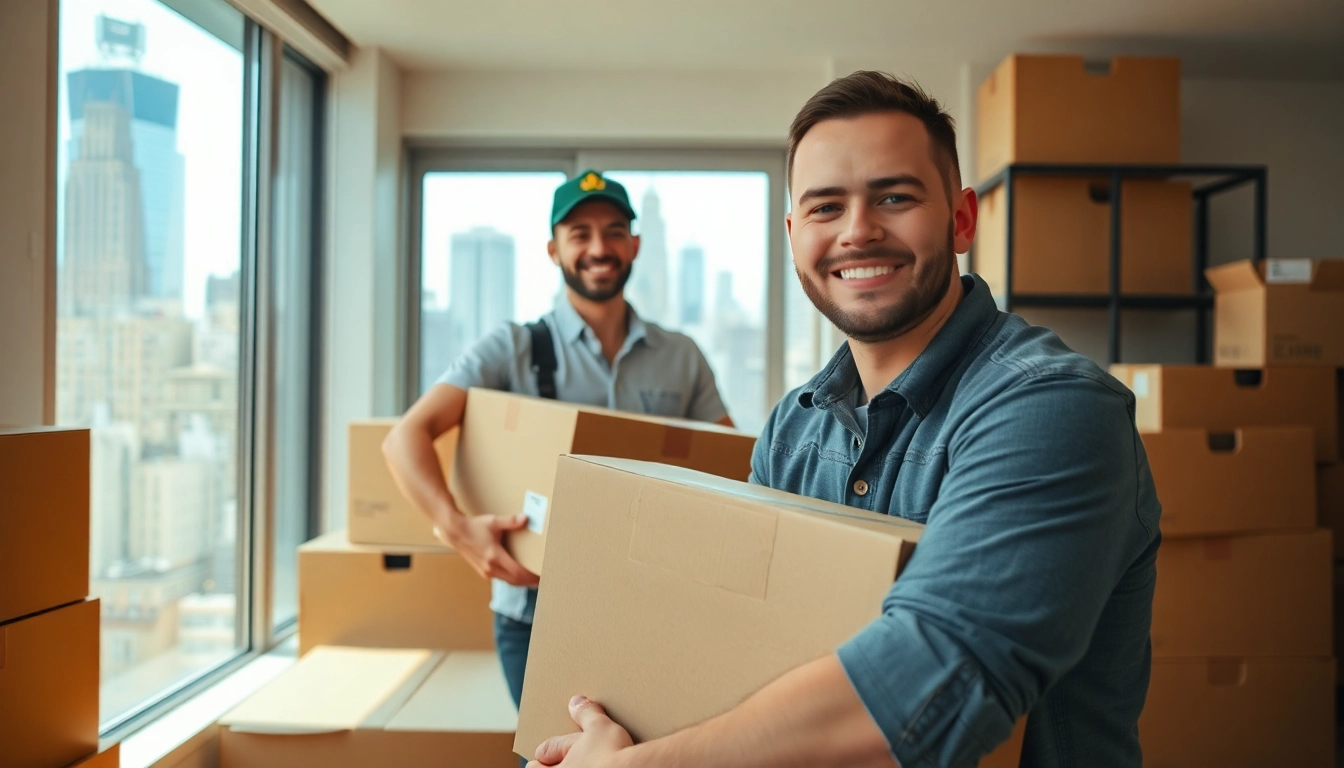 Efficient cheap movers nyc carefully handling furniture in a lively NYC apartment.